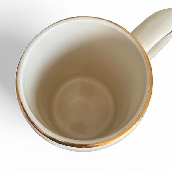 Edward Prince Of Wales 1950's Ceramic Tankard RWL London Gold Trim Crackle Glaze - Picture 6 of 7